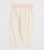 Tartine et Chocolat children's cotton striped trousers with smocked waistband (British brand)