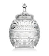 Handmade Crystal Cookie Jar with Intricate Design, 33.5cm Height