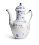 Royal Copenhagen Blue Fluted Half Lace Porcelain Coffee Pot