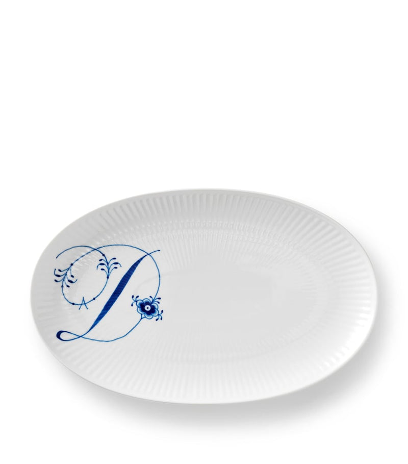 Royal Copenhagen Alphabet Coll oval plate 23.5cm, imported from the UK