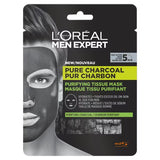 L'Oréal Men Expert Charcoal Sheet Mask Black Tissue 1 Pack