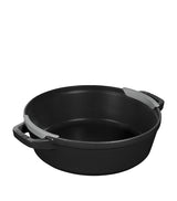3-Piece Round Stackable Cast Iron Cocotte Set with 1.9L, 2.9L, and 4L Capacities