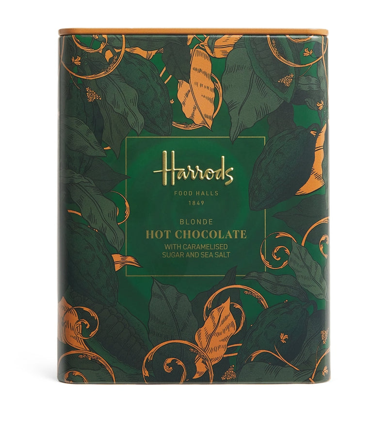 Harrods blonde hot chocolate powder with caramelised sugar and sea salt 250g, UK version