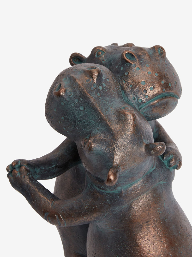 Hattie and Henry dancing hippos bronze ornament 33.5cm - British product