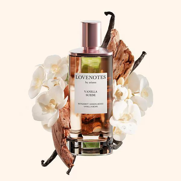 Ariana Grande Lovenotes Vanilla Suede fragrance 30ml, imported from the UK