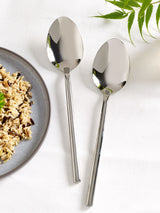 Kensington Silver Serve Spoon 2 Piece Stainless Steel Cutlery Set