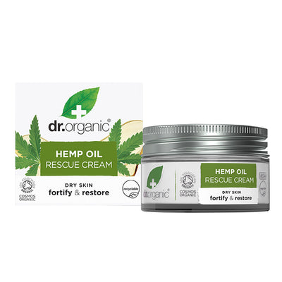 Dr Organic Hemp Oil 24hr Rescue Cream Facial Moisturiser 50ml