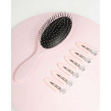 Brushworks Luxury Hair Styling Set Pink Clips With Brush - British product