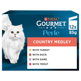 Gourmet Perle wet cat food country medley flavours 12x85g, UK version