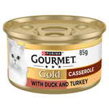 GOURMET Gold Casserole in Gravy Duck and Turkey Wet Cat Food 85g