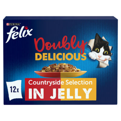 Felix Doubly Delicious Countryside Selection wet cat food 12x85g - British product