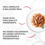 Gourmet wet cat food meaty variety beef, chicken, lamb 6x50g, UK version