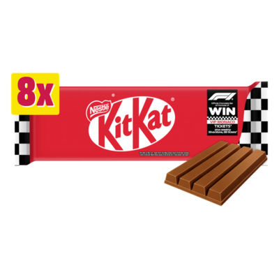 Kit Kat F1 4 Finger Milk Chocolate Biscuit Bar 8 Pack 332g