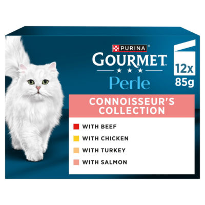 Gourmet Perle wet cat food mini fillets in gravy 12x85g, UK version