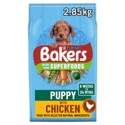 Bakers Superfoods Puppy Chicken Vegetables Dog Food 2.85kg - British product