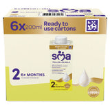 SMA 2 Follow-on Baby Milk Liquid Formula 6 Months+ Multipack 6x200ml