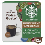 Starbucks Americano House Blend coffee pods 12 servings (British brand)