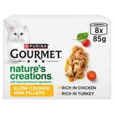 GOURMET Nature's Creations Poultry Wet Cat Food 8x85g