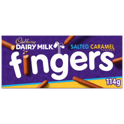 Cadbury Dairy Milk Fingers Salted Caramel Biscuits 114g