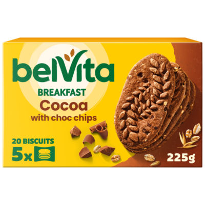Sjokoladebiter Knekkebrød Snacksbar Multipack 225g (5 barer)