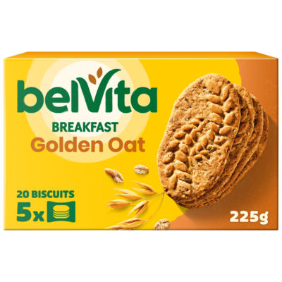Belvita Golden Oats breakfast biscuits 225g multipack - British product
