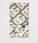 Luxury Wool-Cashmere-Silk Logo Throw 140cm x 180cm