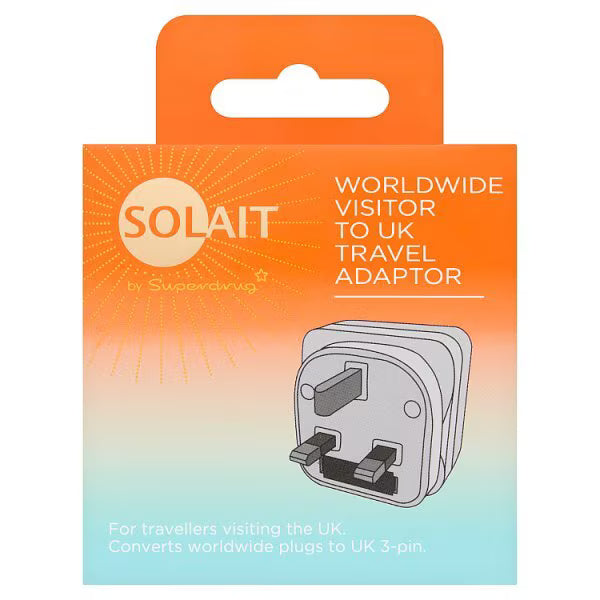 Solait Travel Adaptor Visitor to UK (British brand)