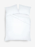 White supersoft brushed cotton duvet cover and pillowcase set, imported from the UK