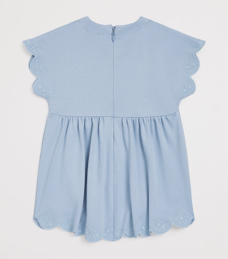Chloé Kids cotton embroidered logo dress 6-36 months - British product