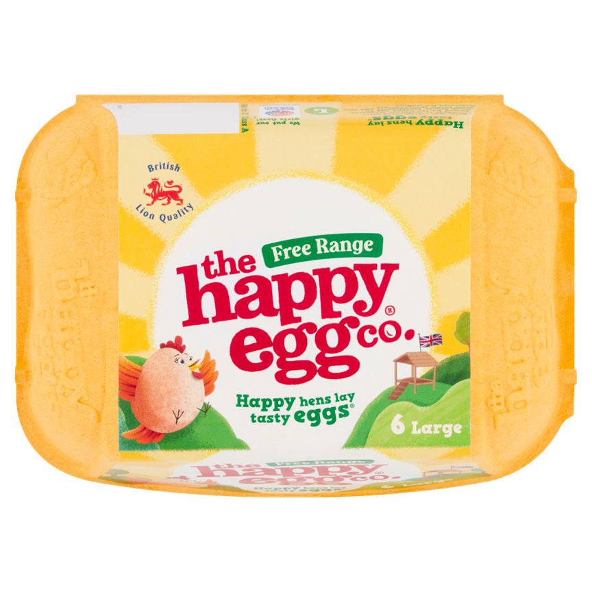 The Happy Egg Co Free Range 6 Large Eggs - McGrocer