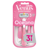 Gillette Venus Extra Comfort Oceana razors pack of 3 (British brand)