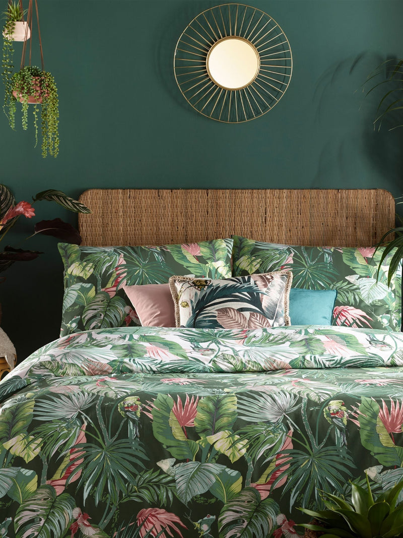 Furn Jade Green Amazonia Rainforest Reversible Duvet Cover and Pillowcase Set