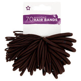 Superdrug brown hair bands assortment x70 (British brand)
