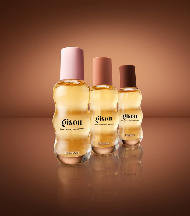 Gisou honey-infused hair perfume trio 45ml set, UK version