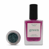 Manucurist Pink Nail Polish Petula Glitter Pot 15ml 2g Set