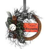 Livingandhome Halloween Wreath with Bows Wreath 60cm