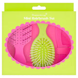 Superdrug Mini Hair Brush 3 Piece Set Travel Grooming Kit