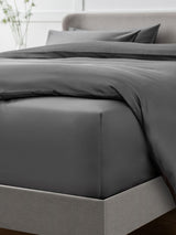Charcoal Grey Collection Luxe 400 Thread Count Egyptian Cotton Extra Deep Fitted Bed Sheet