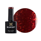 Bluesky Gel Polish Deep Red Glitter - British product