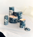 Fornasetti ceramic scented candles set of three with fruity fragrance, 2.35kg - British product