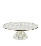 MacKenzie-Childs Sterling Check Pedestal Platter