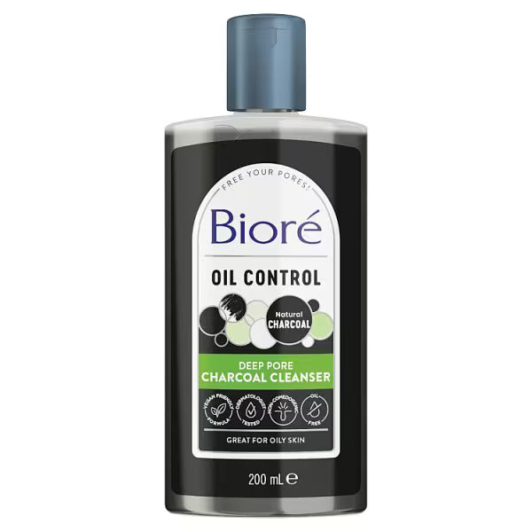 Biore Deep Pore Charcoal Cleanser 200ml - British product