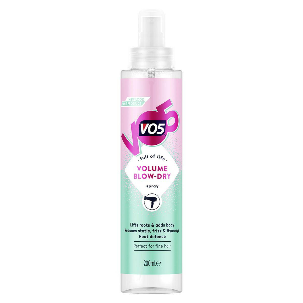 Vo5 Hairspray Volume Blow Dry Heat Protection Spray for Fine Flat Hair 200ml GOODS Boots