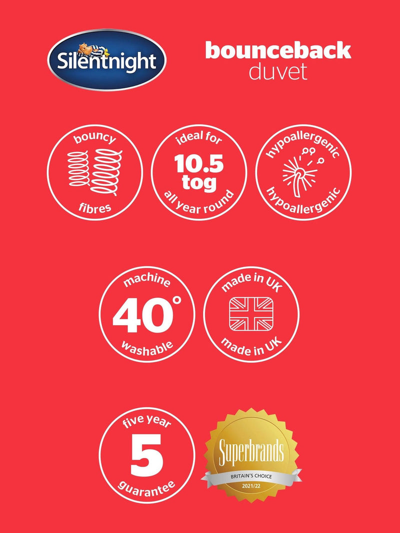 Silentnight Bounceback 10.5 Tog duvet (British brand)