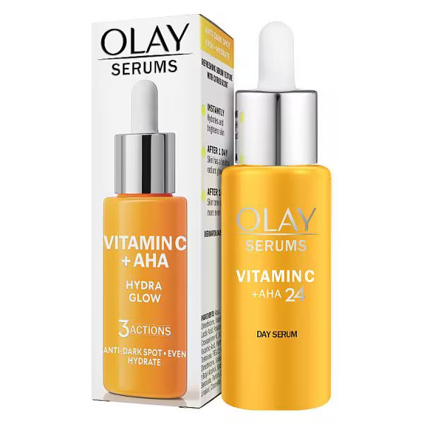 Olay Vitamin C AHA24 Gel Day Serum 40ml, imported from the UK