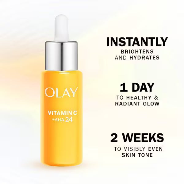 Olay Vitamin C AHA24 Gel Day Serum 40ml, imported from the UK