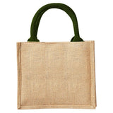 Westford Mill Jute Mini Gift Bag (6 Litres) (Pack Of 2) GOODS Superdrug Natural/Forest Green