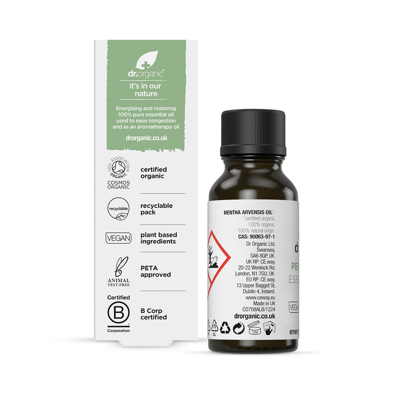 Dr Organic Peppermint Essential Oil 10ml - British product