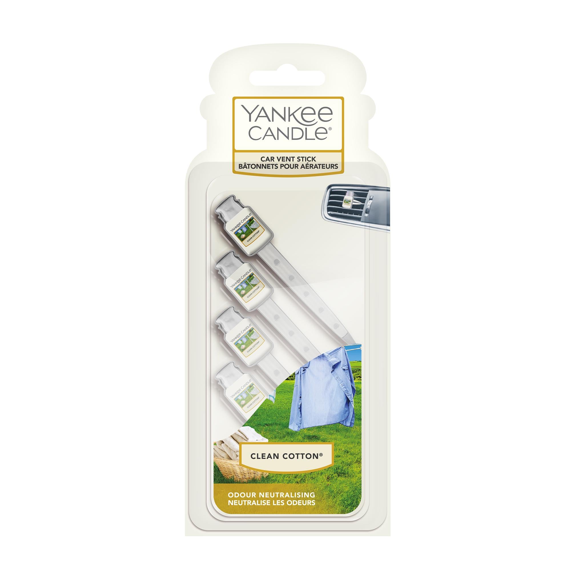 Yankee Candle Vent Sticks Clean Cotton GOODS Sainsburys