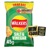 Walkers Salt & Vinegar Crisps 45g Sharing crisps Sainsburys